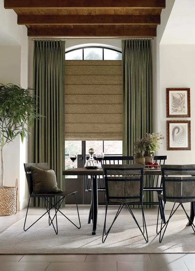 grey curtains